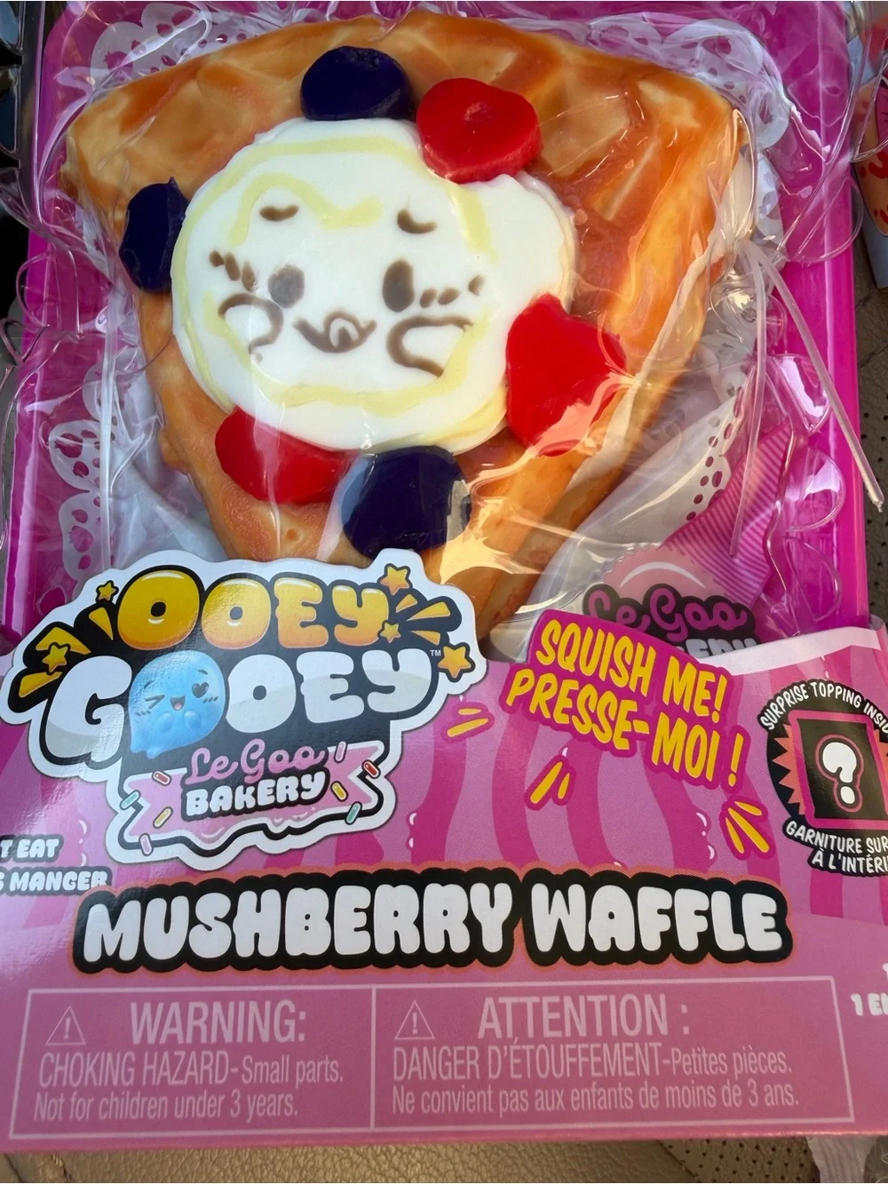 Gooey Gooey LeGoo's Bakery Mushberry Waffle Squishy Toy - Pink/Orange/White
